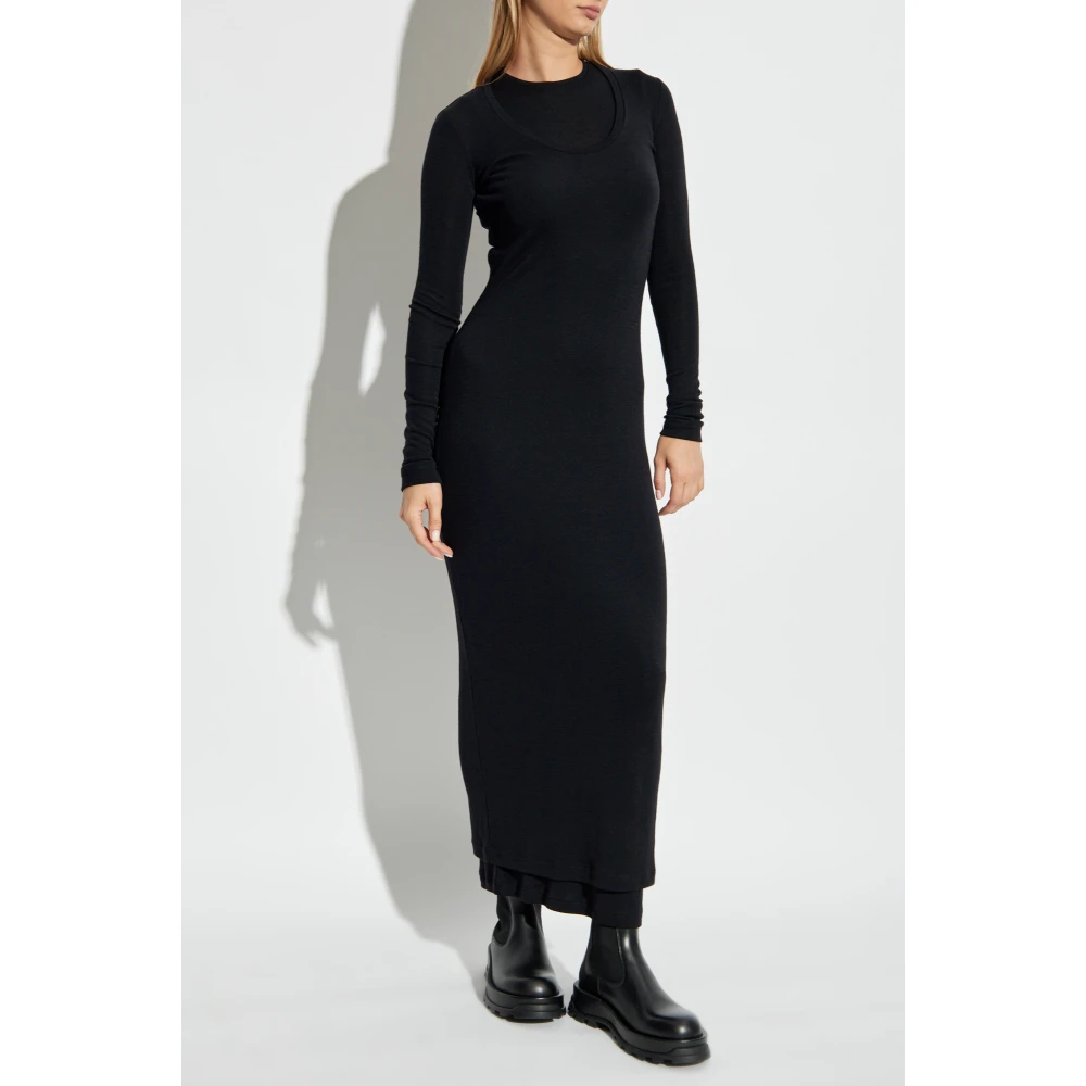 Jil Sander Dubbellagige jurk Black Dames