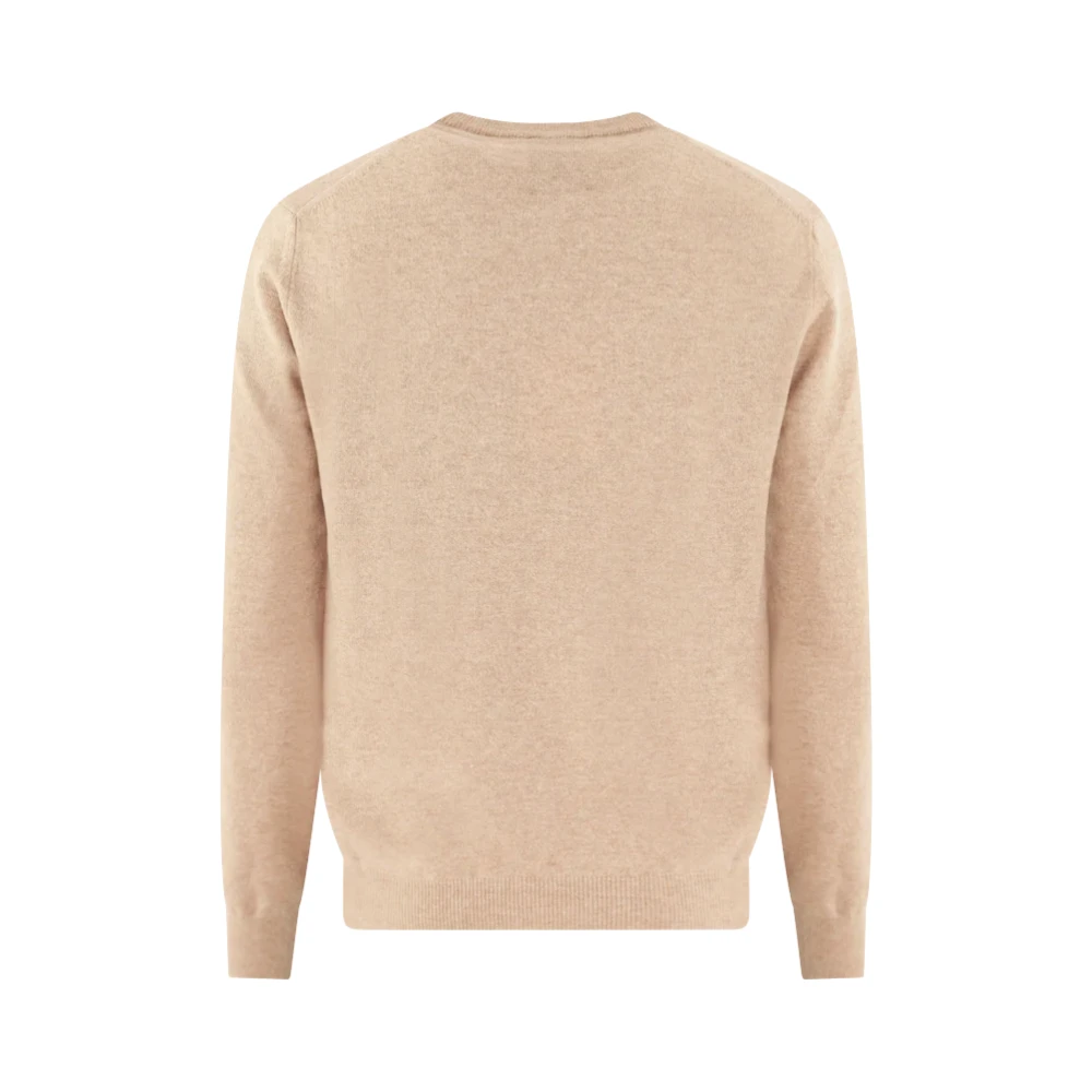 Woolrich Lamswol Crewneck Sweater Beige Heren