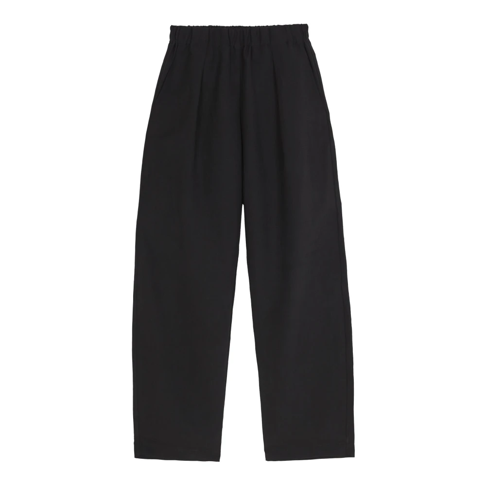 Cortana Women's Black Tapered Trousers, M, Mel, Linen And Silk Trousers