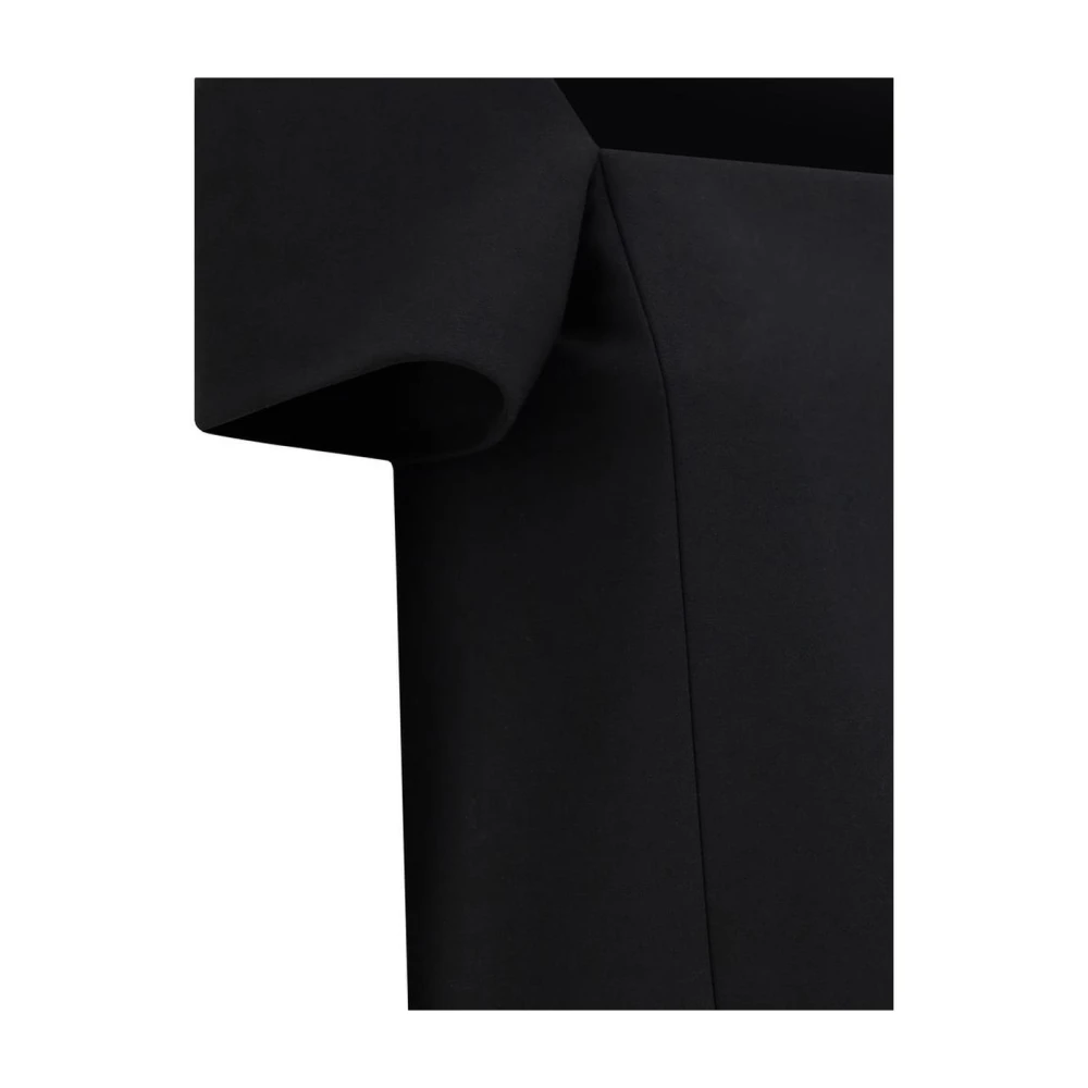 Khaite Elegante Jurk met Vierkante Hals Black Dames
