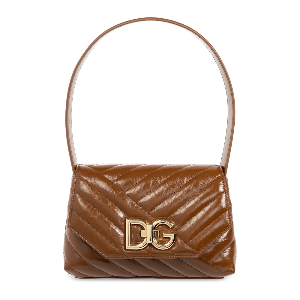 Dolce & Gabbana Schoudertas met logo Brown Dames