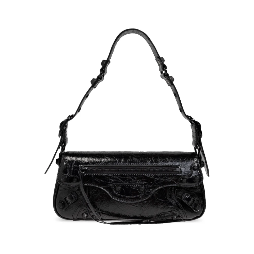 Balenciaga Zwarte Lamsschouder Tas met Stud Detailing Black Dames