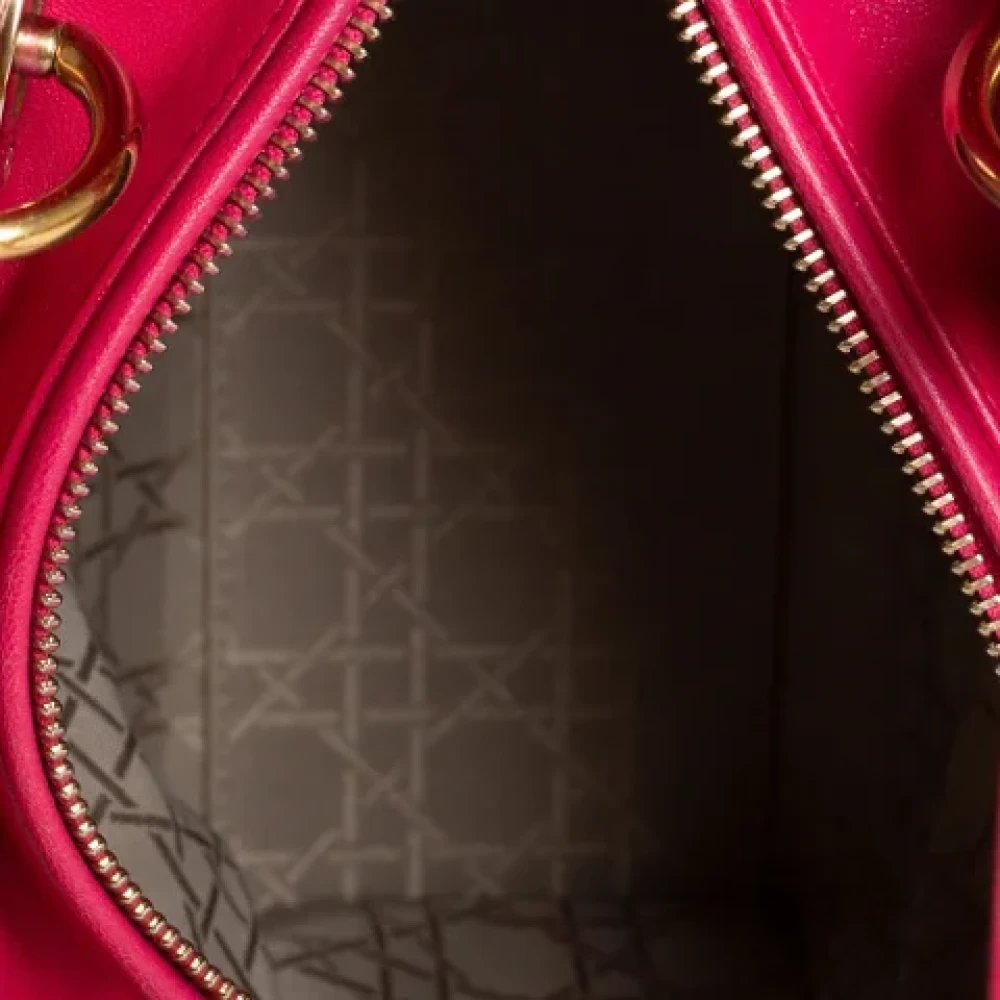 Dior Vintage Pre-owned Leather dior-bags Pink Dames