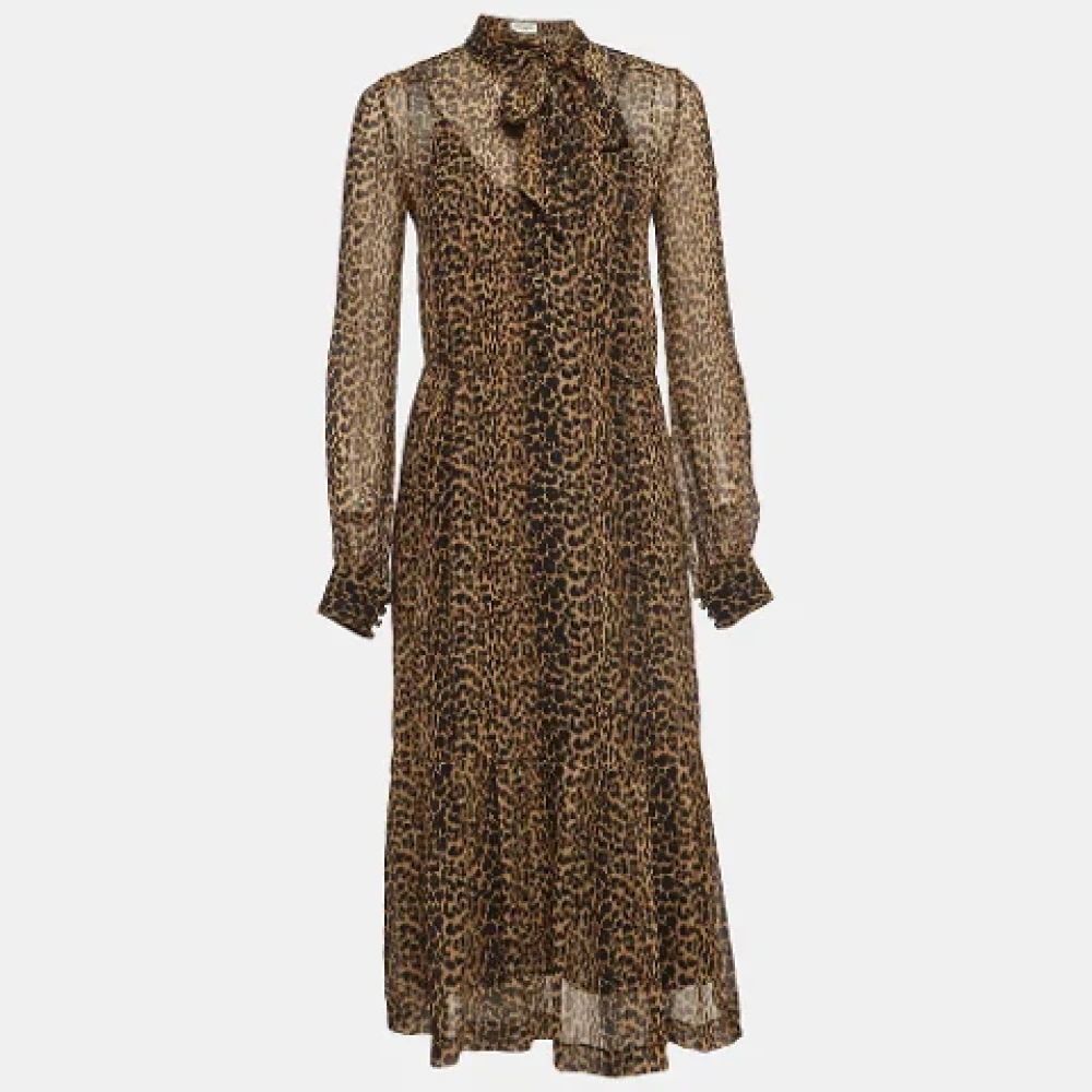 Yves Saint Laurent Vintage Pre-owned Fabric dresses Brown Dames
