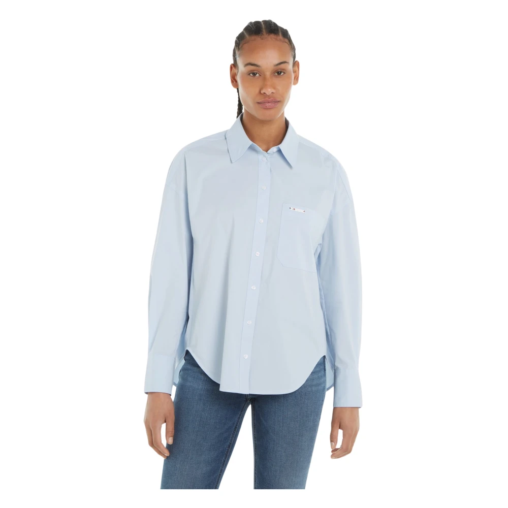 Tommy Jeans BreezyBlue Casual Shirt Vrouwen Blue Dames
