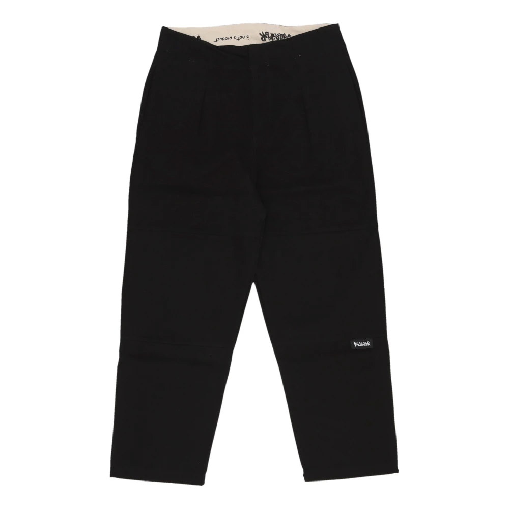 Disclaimer Zwarte katoenen gabardine broek Black Heren