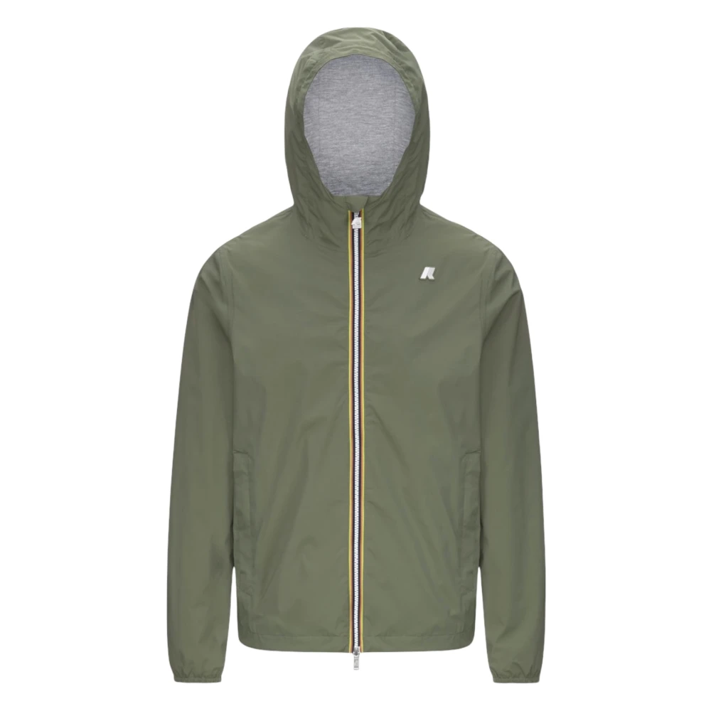K-Way Uomo Verde Jack Stretch Nylon Jersey