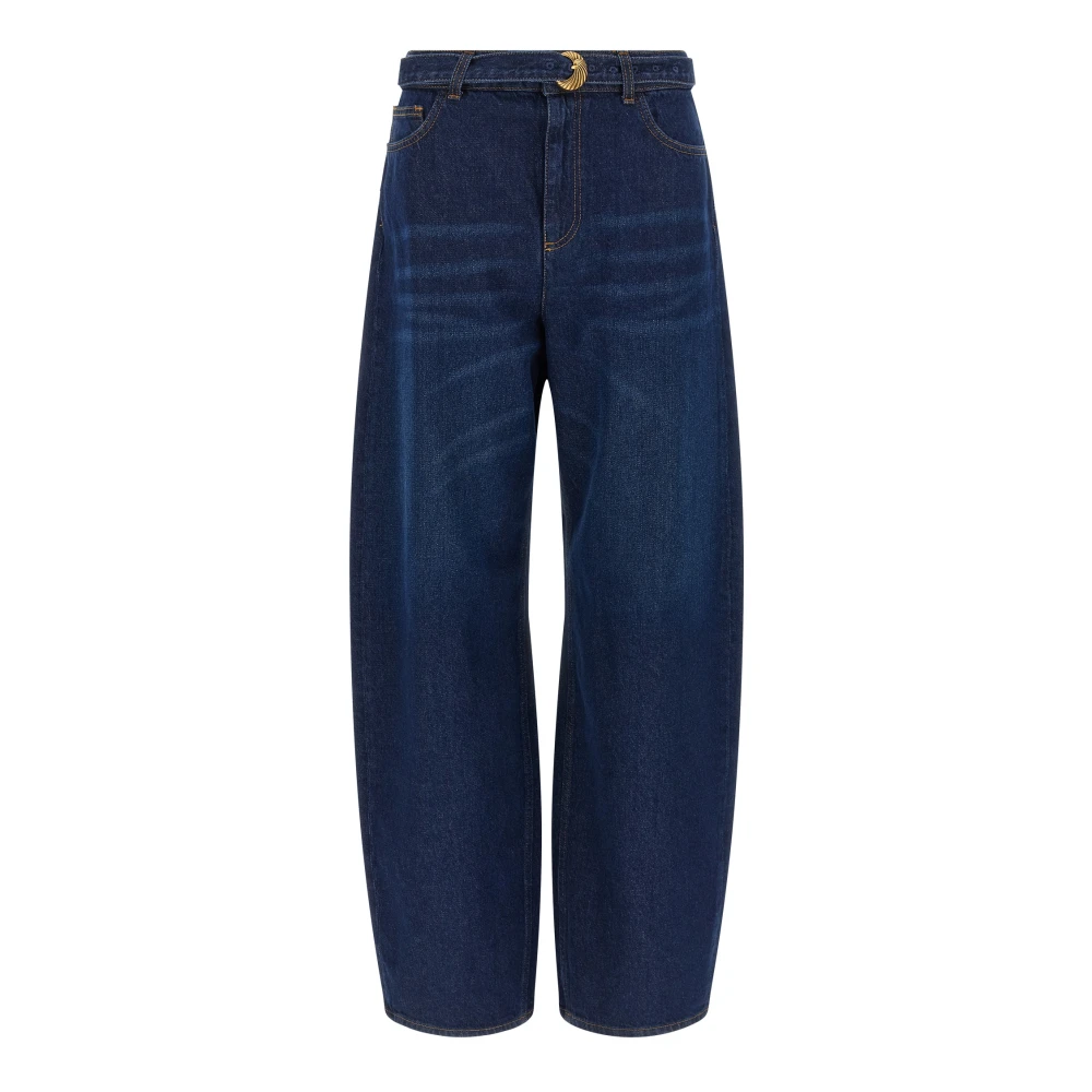 Twinset Vrouw Blauw Jeans Dames, W27, Katoen, Loose-Fit Jeans