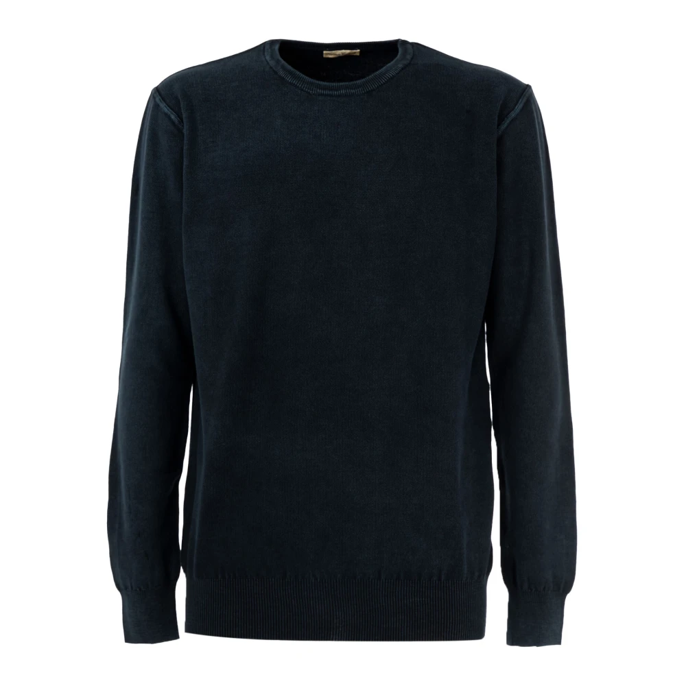 Cashmere Company Heren Crew Neck Sweater Blue Heren