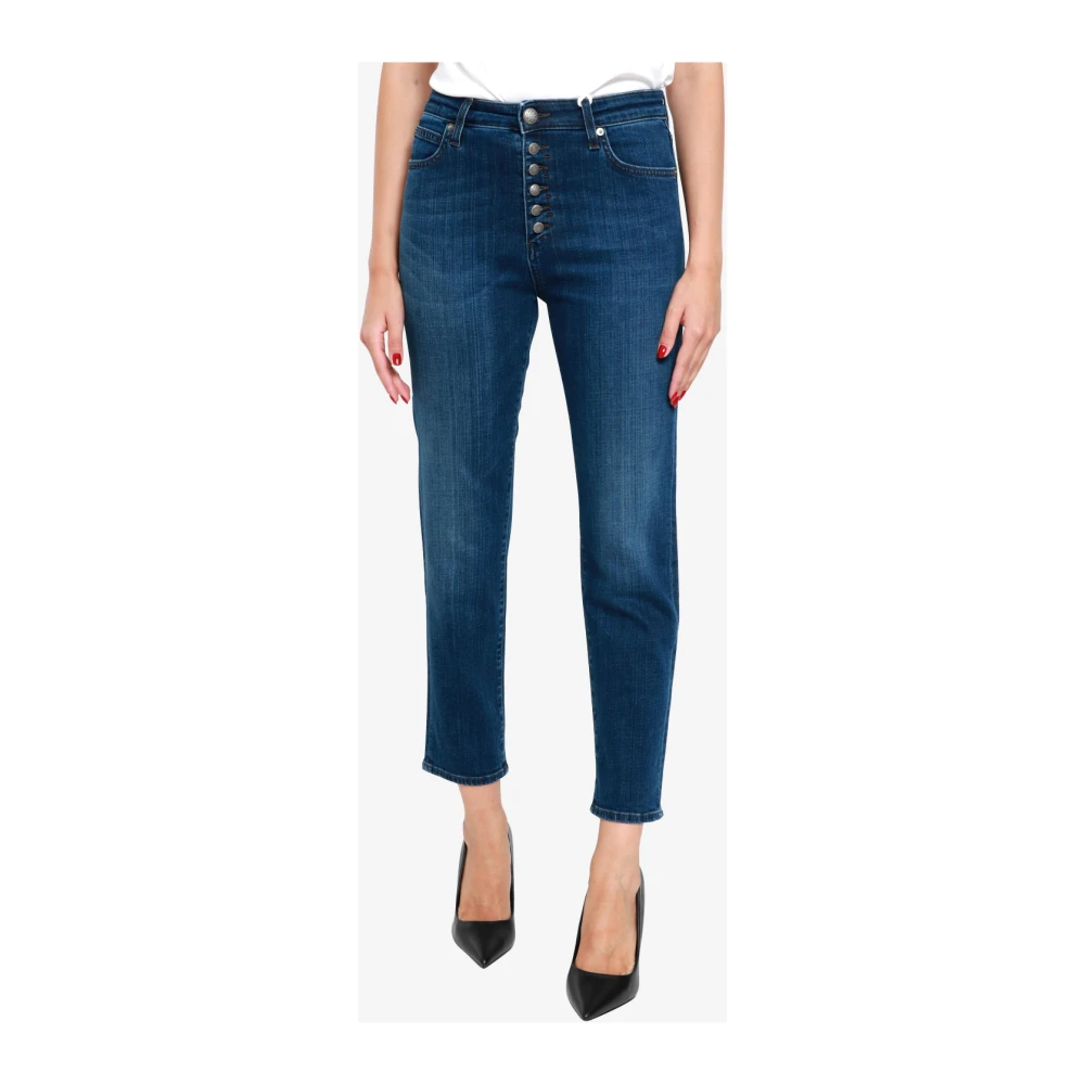 Roy Roger's Denim Jeans met Salpa Appliqué Blue Dames