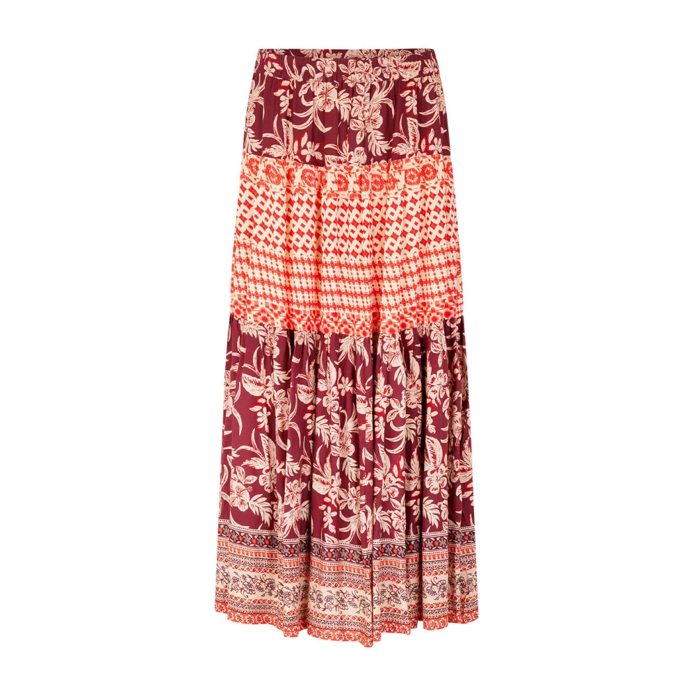 Lollys Laundry SunsetLL Maxi Rok Red Dames