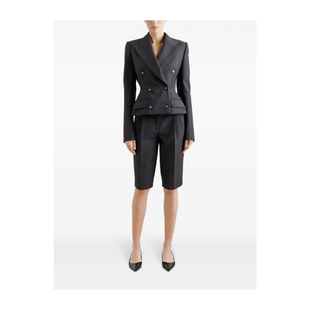 Dolce & Gabbana Elegant Double Breasted Blazer Black Dames