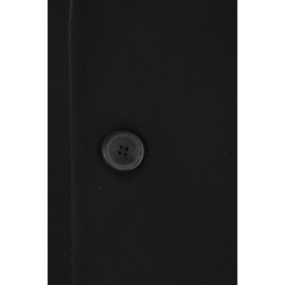Ermenegildo Zegna Zwart Wol Kasjmier Jas Black Heren