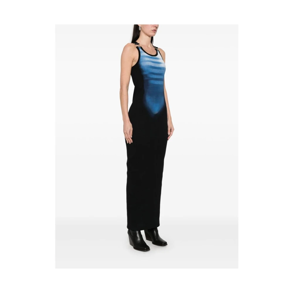 Jean Paul Gaultier Zwarte Mouwloze Racerback Jurk Black Dames