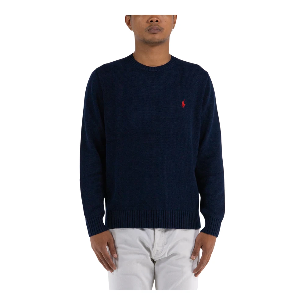 Polo Ralph Lauren Cable-Knit Crewneck Sweater Blue Heren