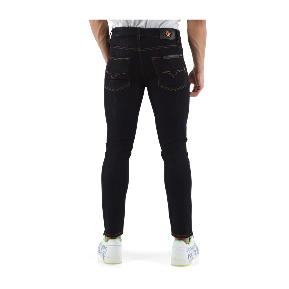 Versace Jeans Couture Skinny Fit Vijf-Pocket Jeans Blue Heren