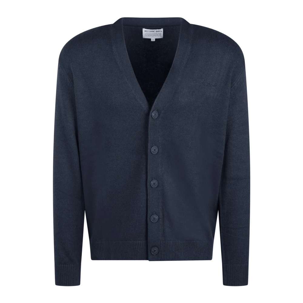 MC2 Saint Barth Wolmix Knoopvest Blue Heren
