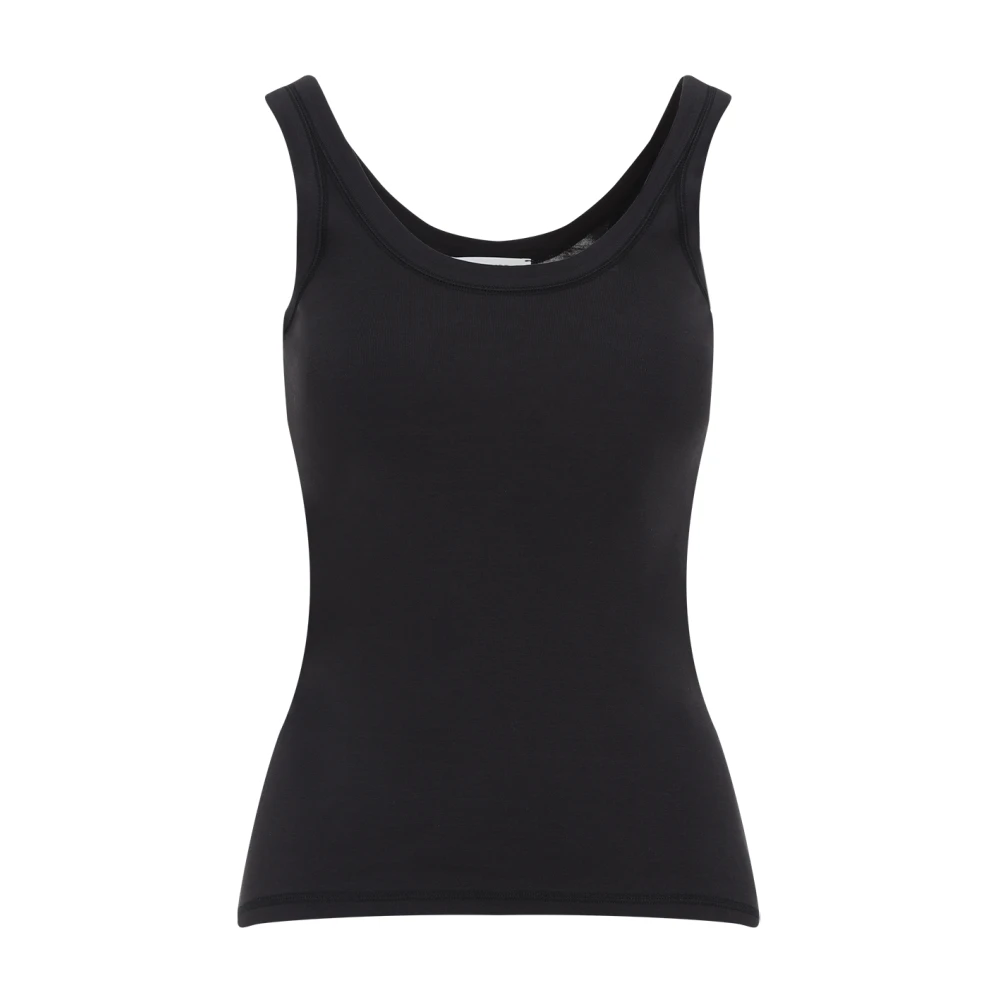 Lemaire Grijze Geribbelde Tanktop Dameskleding Black Dames