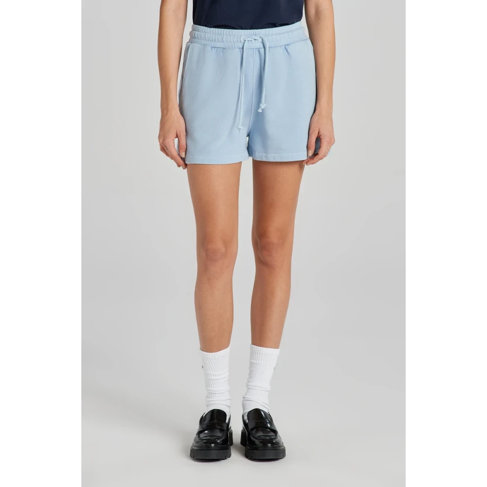 Gant Zon-Gebleekte Katoenen Shorts Blue Dames
