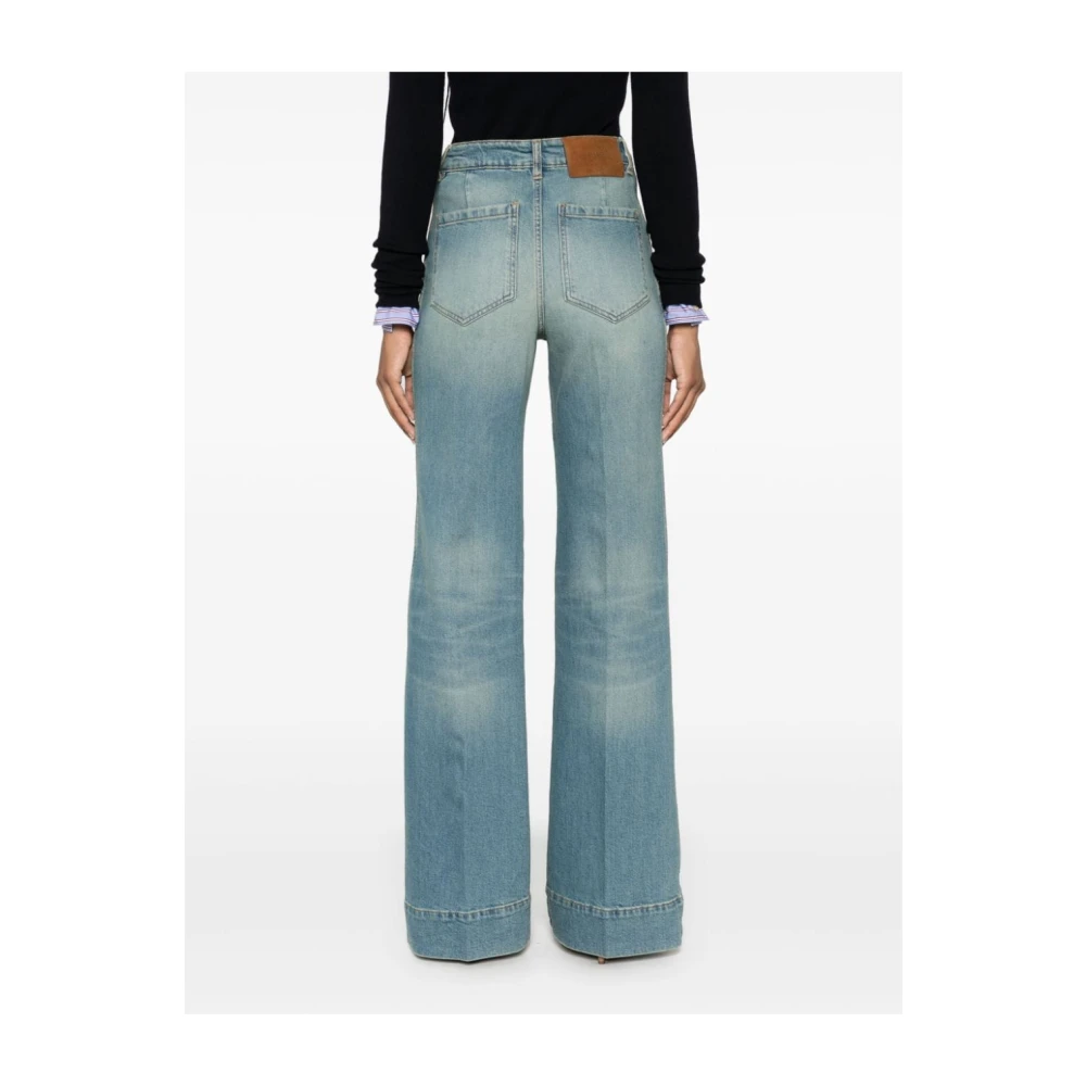 Victoria Beckham Blauwe Jeans Damesmode Aw24 Blue Dames