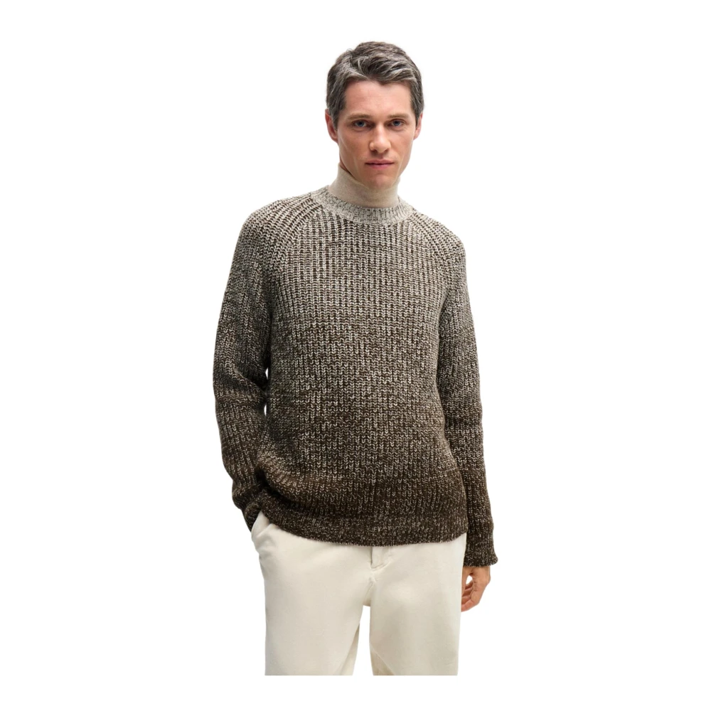 Hugo Boss Regular Fit Multicolor Trui Degrade Gray Heren