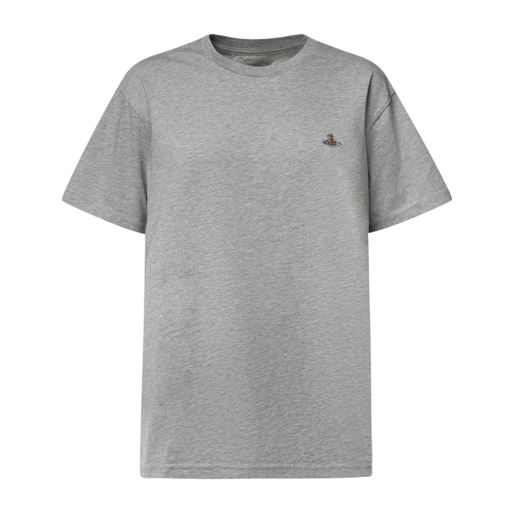 Vivienne Westwood Orb-Embroidered T-Shirt - Female - T-Shirts - Gray - L - Tops