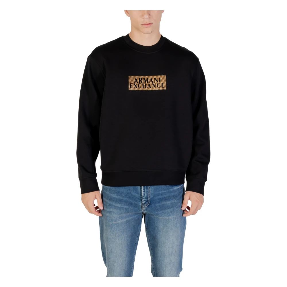 Armani Exchange Mannelijk Zwart Heren Crewneck Sweatshirt Xm001892 Af10818