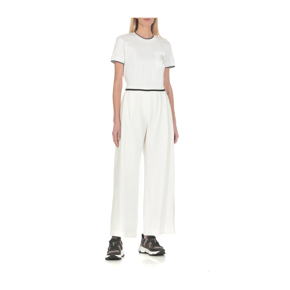 BRUNELLO CUCINELLI Wide Trousers White Dames