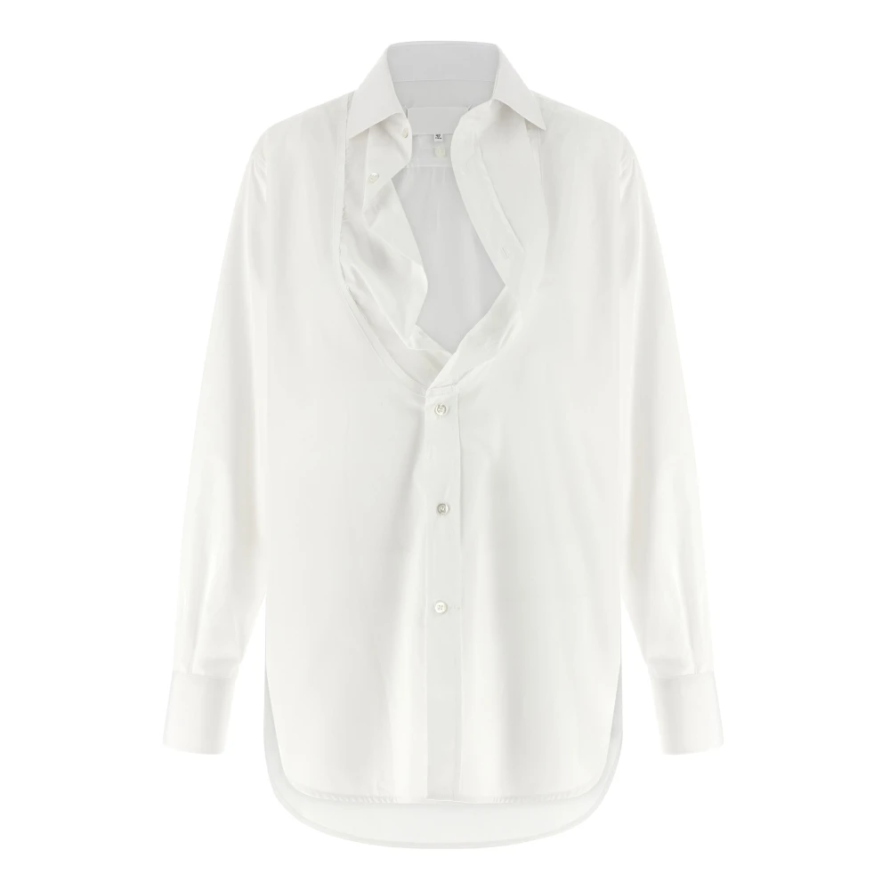 Maison Margiela Women's White Cotton Poplin Shirt - Shirts - S - Blouses & Shirts