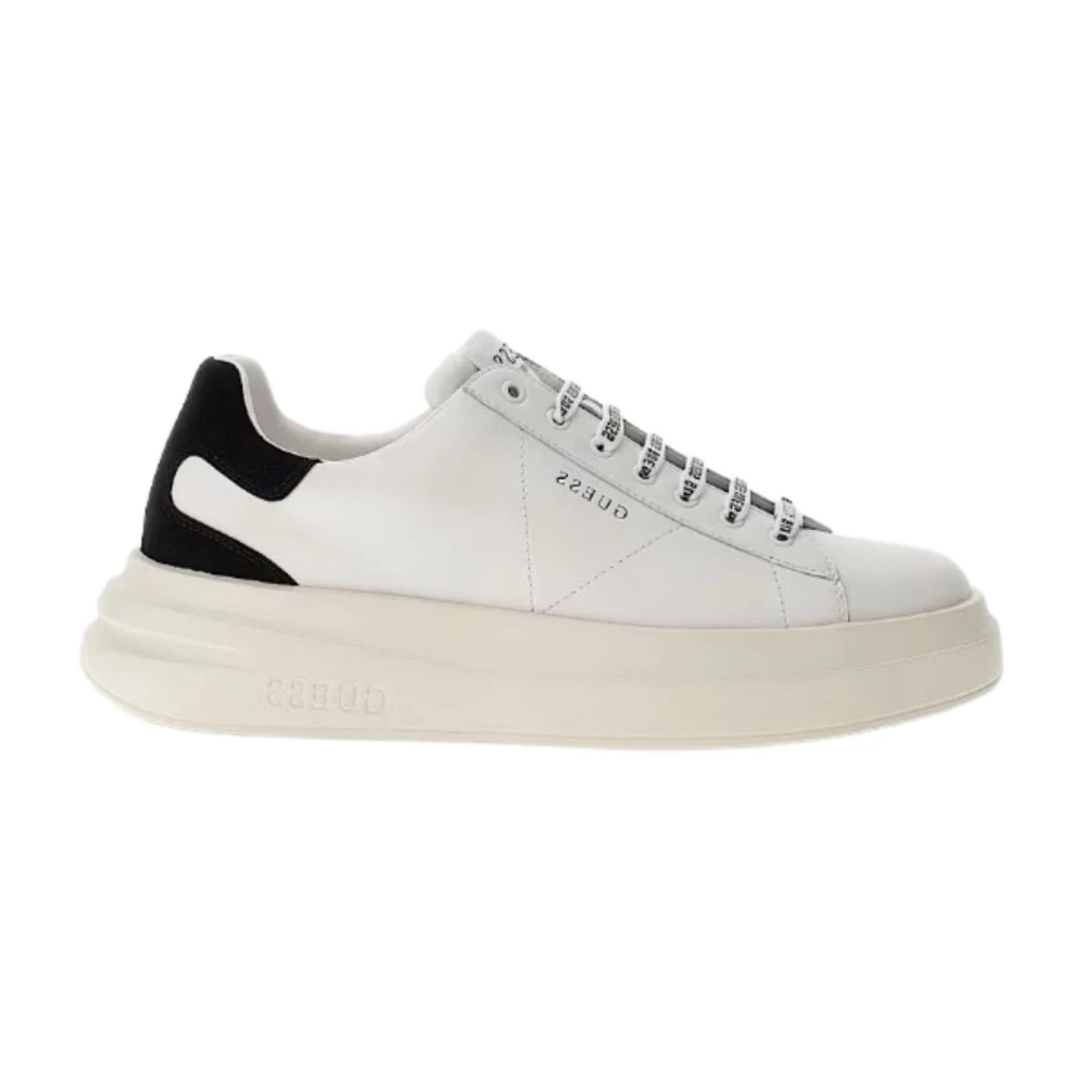 Guess Logo Sneakers met veters Heren Schoenen Wit