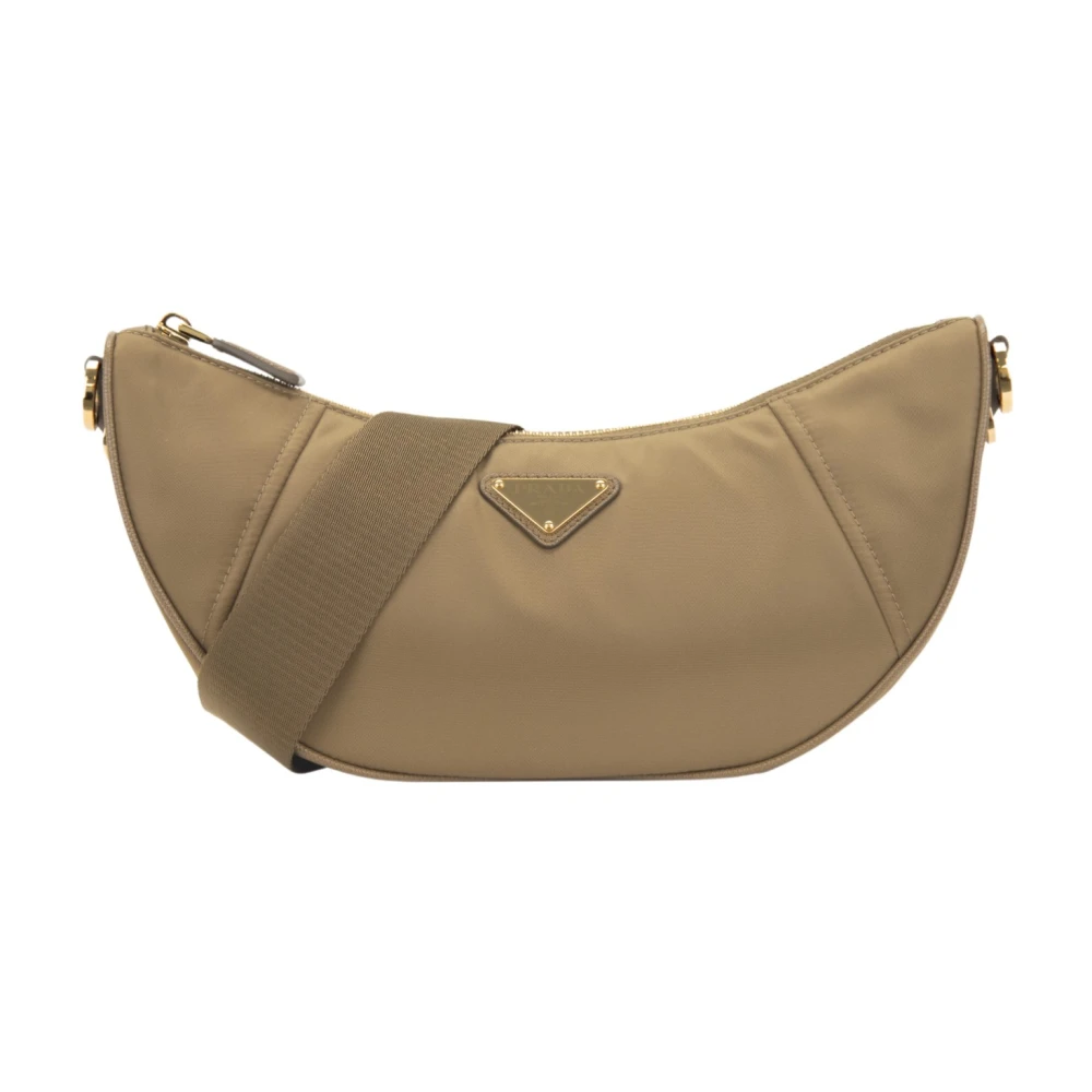 Prada Women's Beige Borsa A Tracolla Cerniera - Cross Body Bags - One Size- Bags