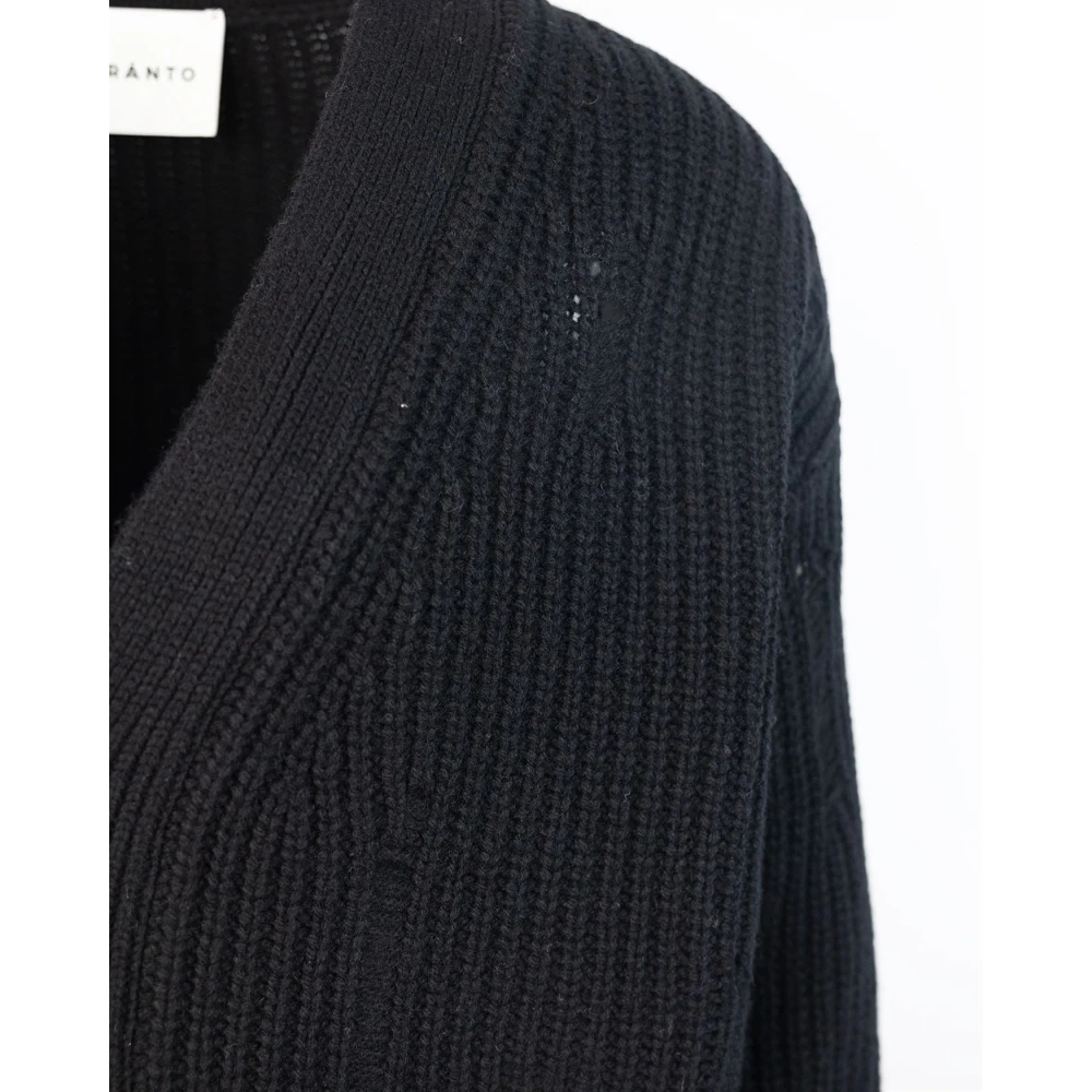 Amaránto Zwarte Vest met Distressed Effect Black Heren