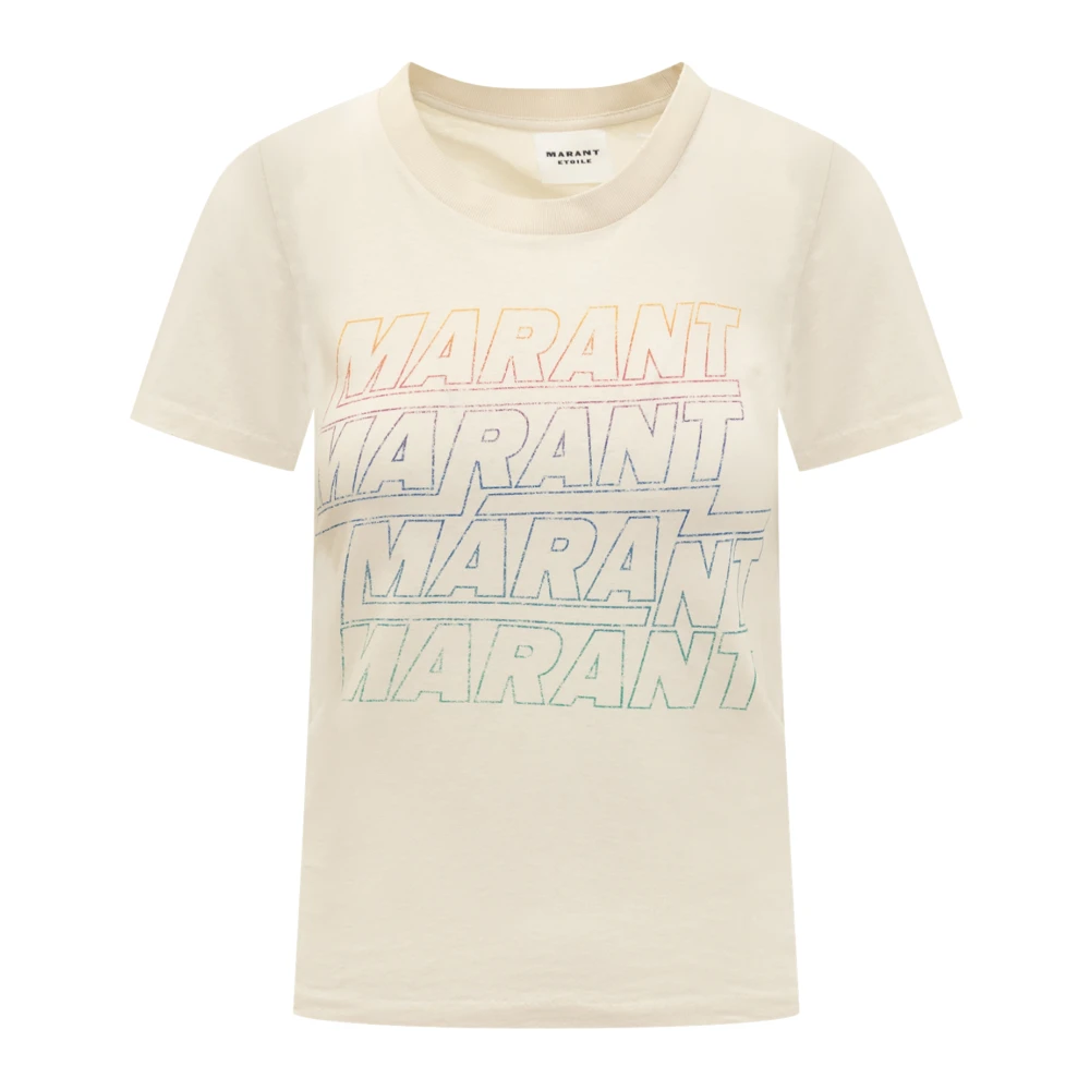 Isabel Marant Étoile Ziliani T-Shirt Collectie Beige Dames