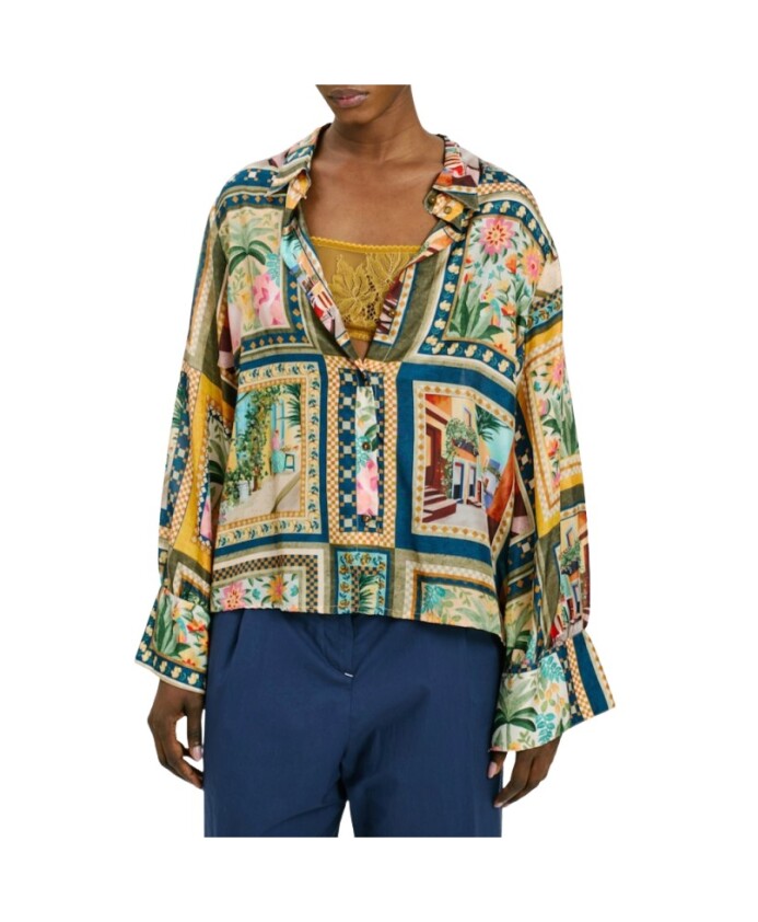 chemise-oversize-en-soie-imprimee