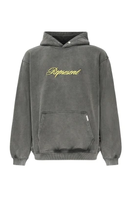 Stonewashed Bomullströja med Logotyptryck