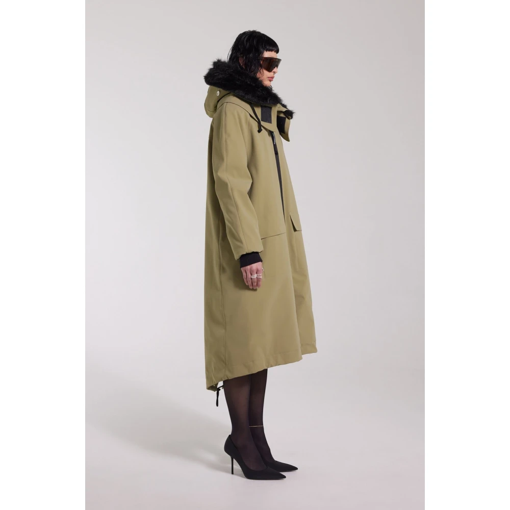 Stutterheim Waterdichte Fishtail Parka voor Vrouwen Green Dames