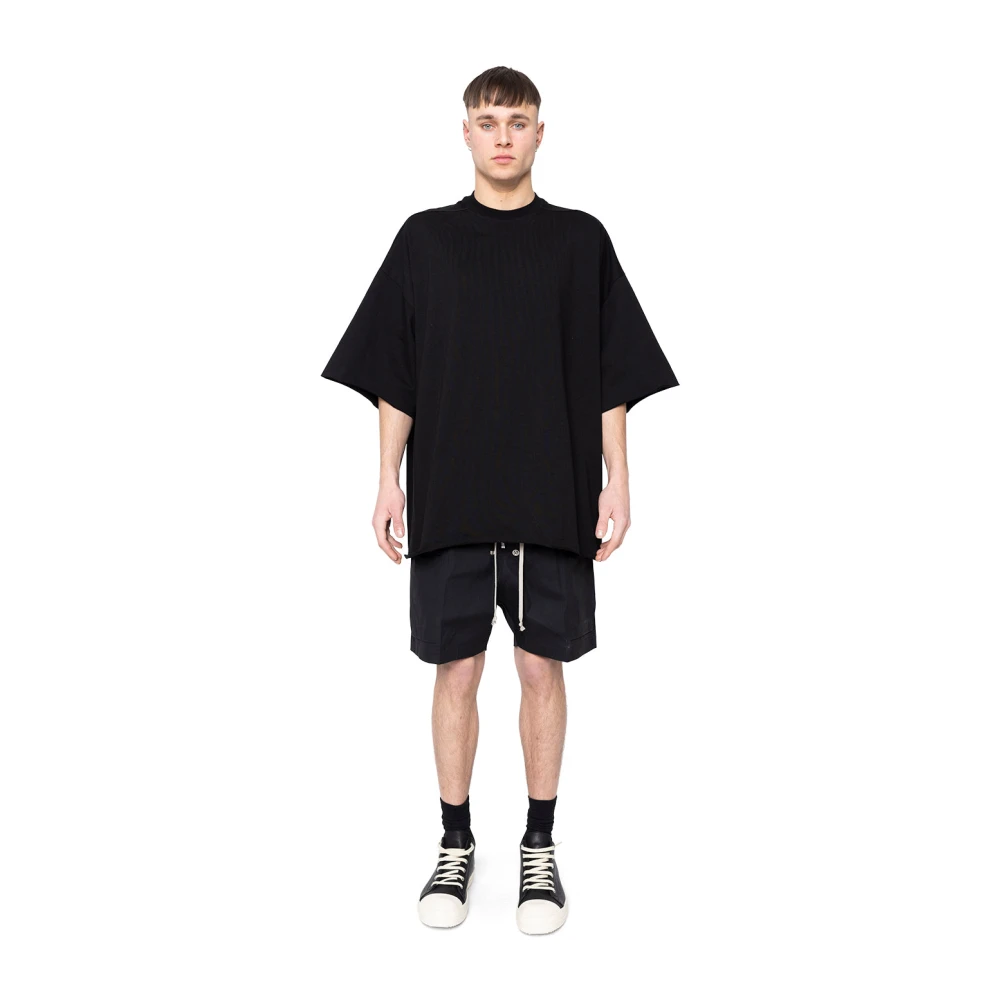 Rick Owens Zwart Gebreid Tommy T-Shirt Eigentijds Design en Comfort Black Heren