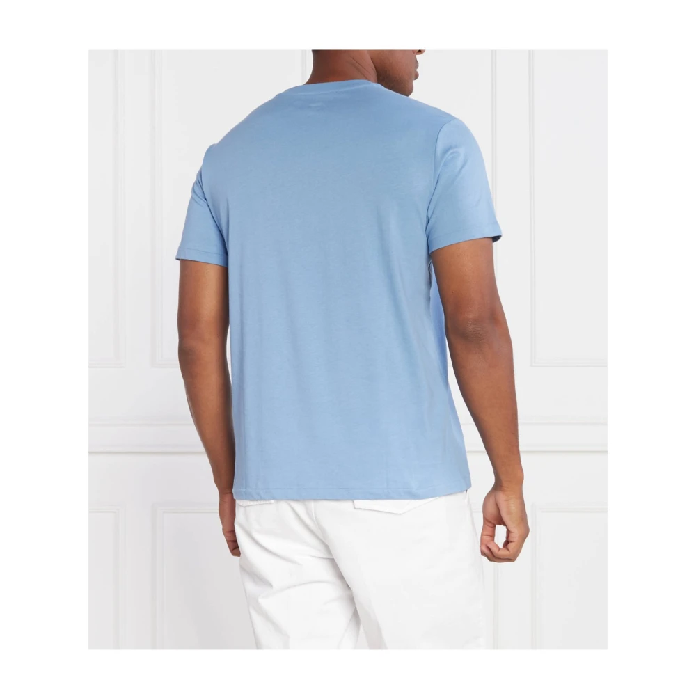 Ralph Lauren Big Logo Katoenen T-Shirt Blue Heren