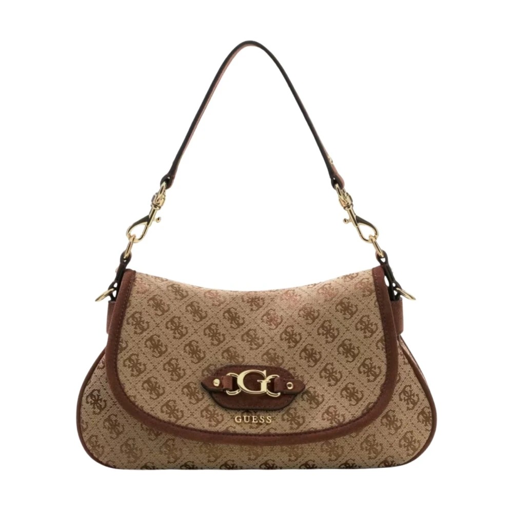 Guess Samantha Flap Shoulder Bag - Female - Shoulder Bags - Brown - One Size - Bags