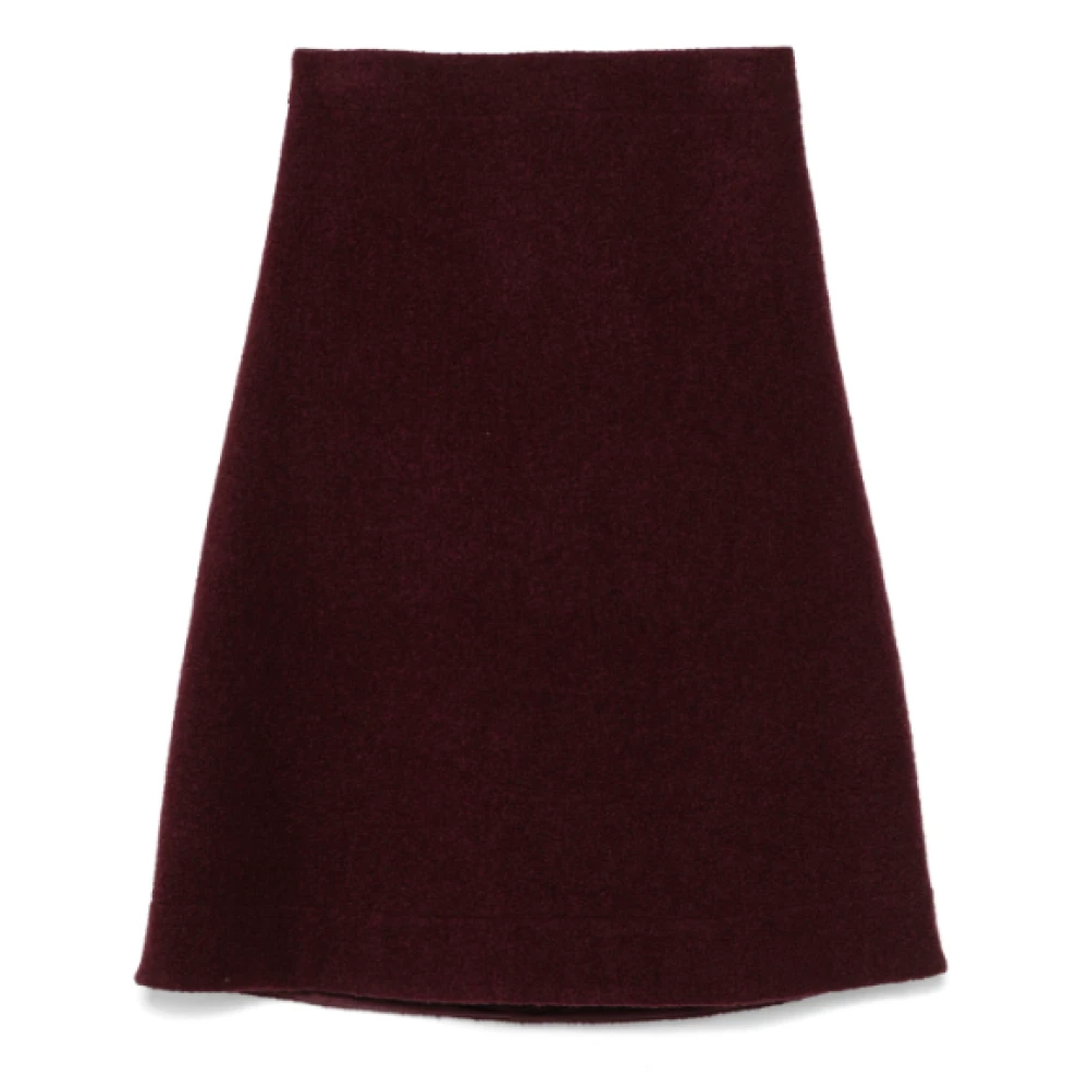 Jil Sander Burgundy A-Lijn Rok Red Dames