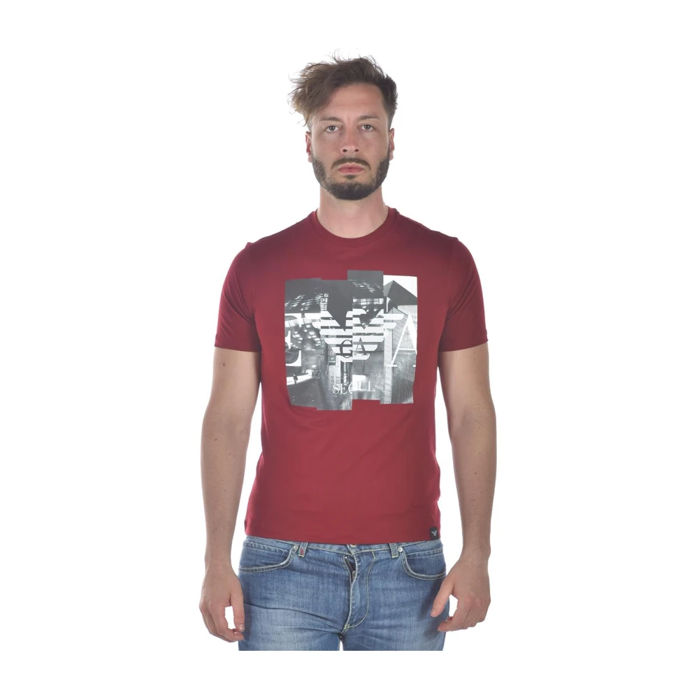 Emporio Armani Uomo Rosso Top, L, New,
