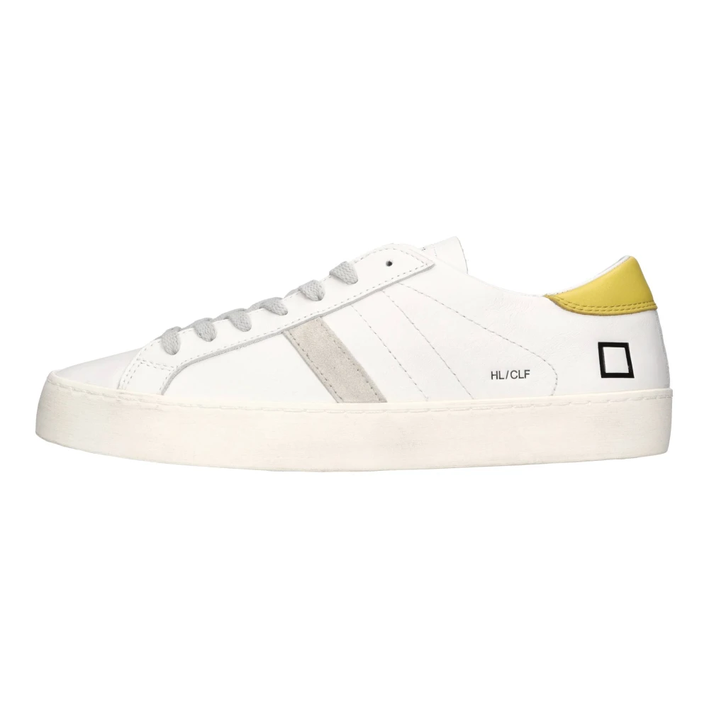 D.a.t.e. Men's White Sneakers, 11 Uk, Hill Low Calf Trainers
