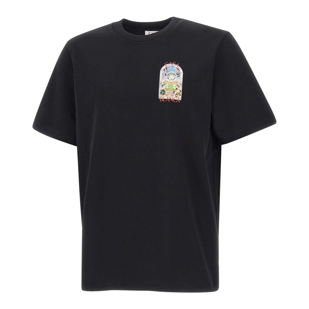 Casablanca Men's Black Tennis Landscape T-Shirt - T-Shirts - M - Tops