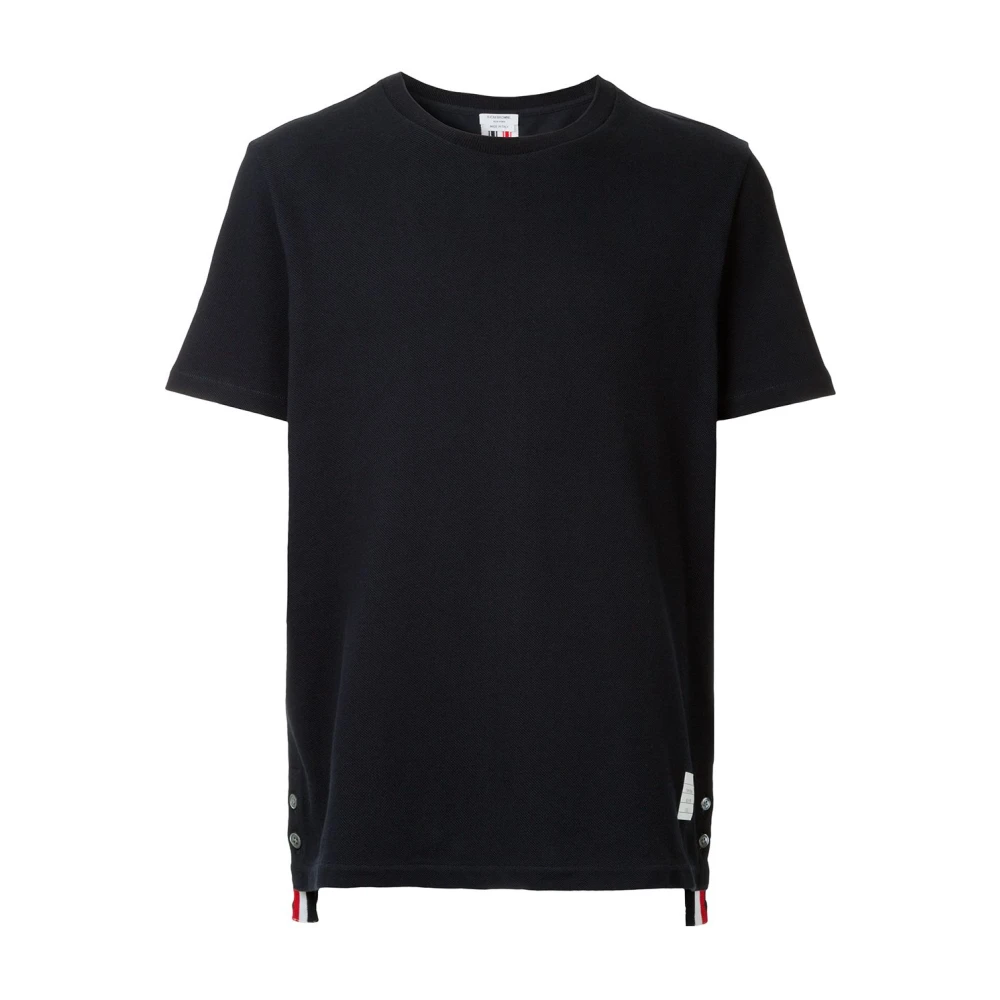 Thom Browne Blauw T-shirt met Tri-Stripe Detail Blue Heren