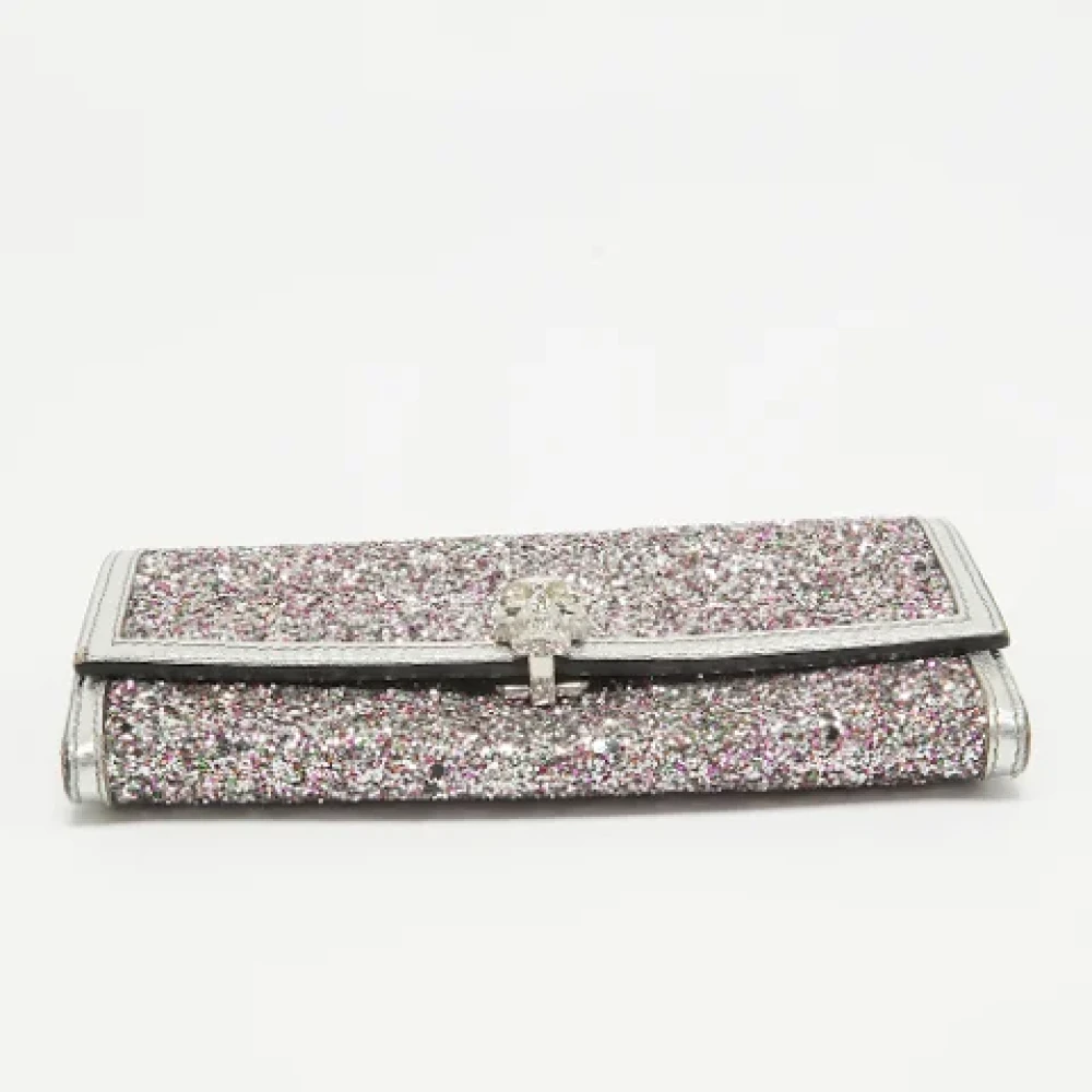 Alexander McQueen Pre-owned Leather wallets Gray Dames