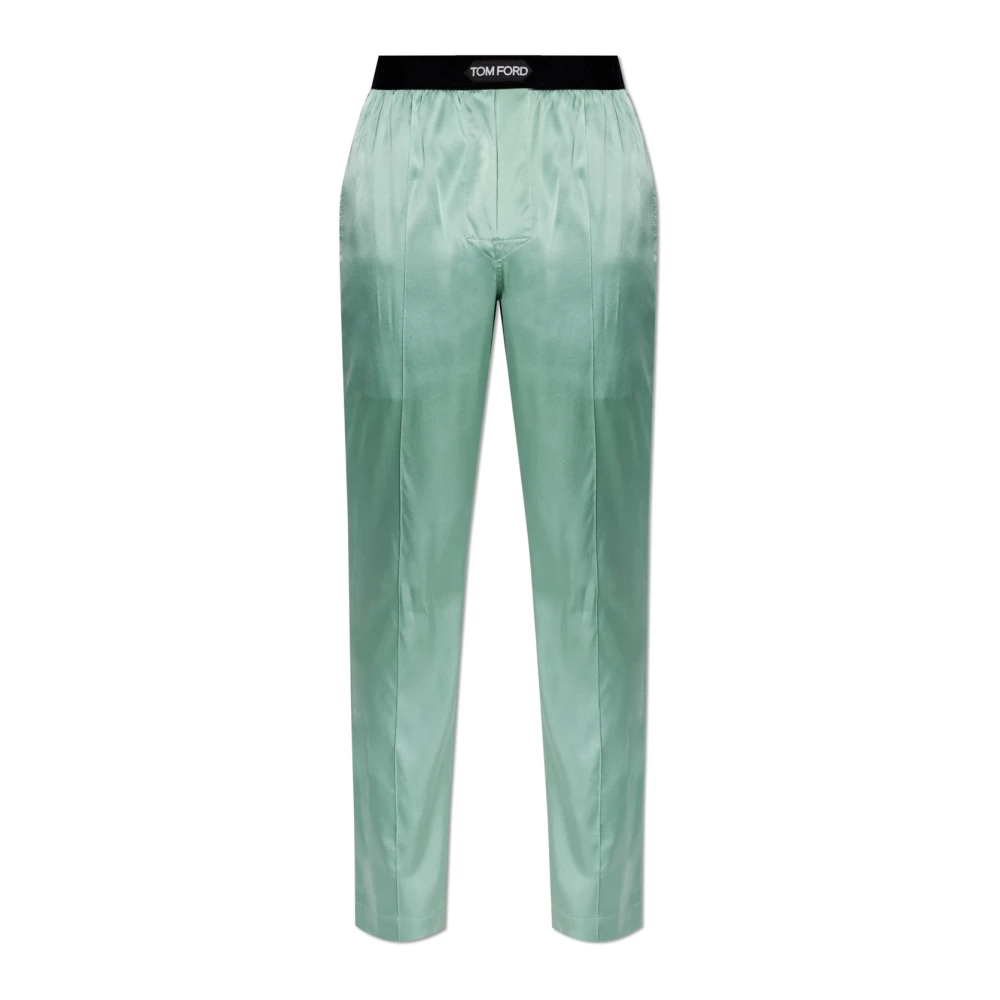 Tom Ford Mannelijk Groente Nachtkleding Heren, Groen, L, Zijden Pyjamabroek