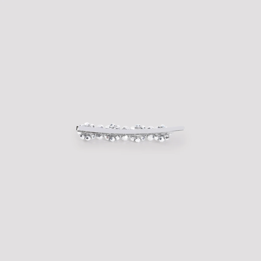 Simone Rocha Bloemvormige Metallic Haarklem Gray Dames