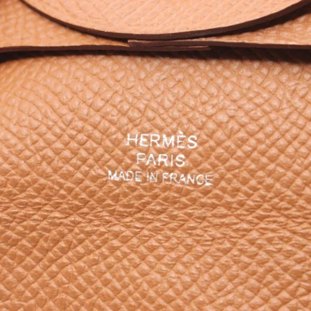 Hermès Vintage Pre-owned Leather wallets Beige Dames