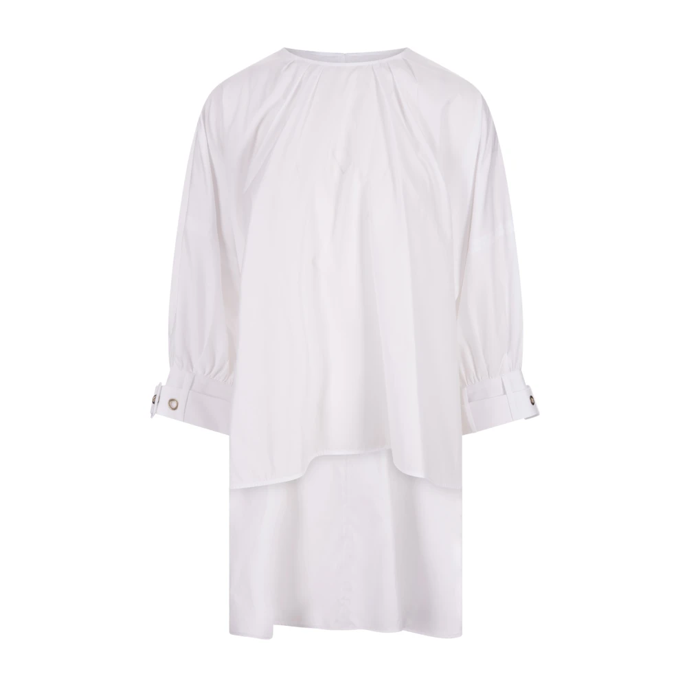 Max Mara Witte Maya Asymmetrische Shirt White Dames