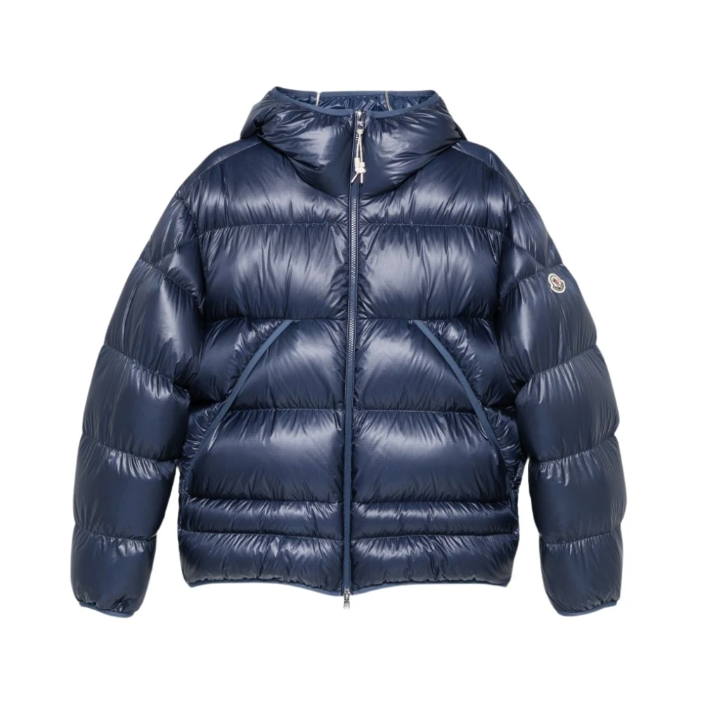 Moncler Donna Blu - Piumino Anapo Con Cappuccio Lunghezza Media - Jackets - Xl